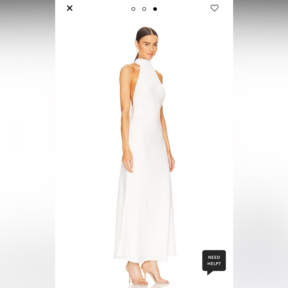MISHA x REVOLVE Evianna Satin Gown in Ivory